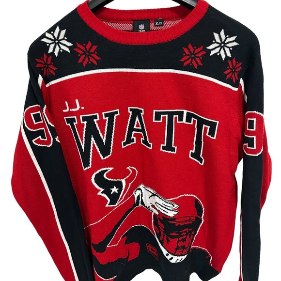 JJ Watt Ugly Christmas Sweater Size XXL HOUSTON TEXANS #99 NFL Team Appare - Picture 1 of 7